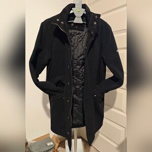 Ben Sherman Men's Black Wool Overcoat Size M